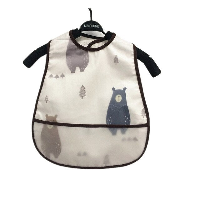 Baby Cartoon Pattern Bibs Toddler Baby Waterproof