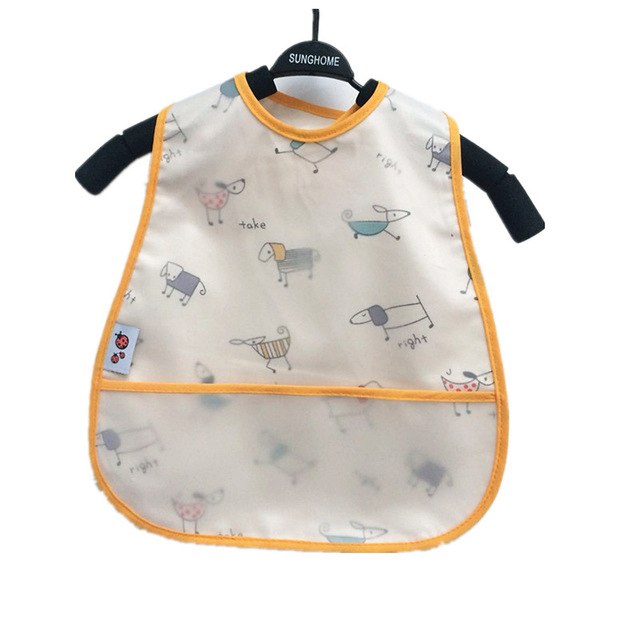 Baby Cartoon Pattern Bibs Toddler Baby Waterproof
