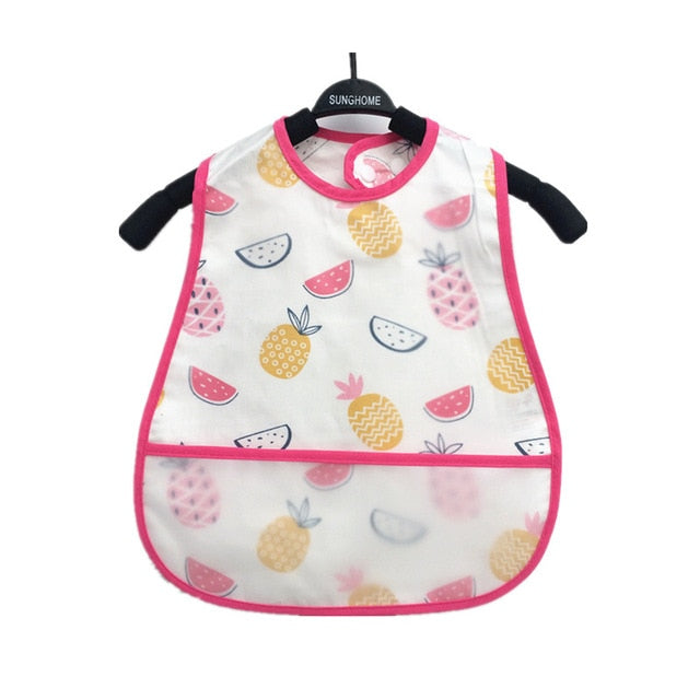 Baby Cartoon Pattern Bibs Toddler Baby Waterproof