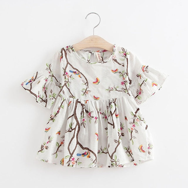 Floral Sleeve Kid Baby Dress