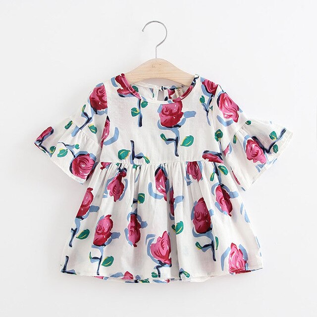 Floral Sleeve Kid Baby Dress