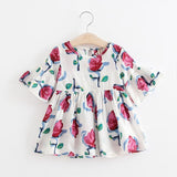Floral Sleeve Kid Baby Dress