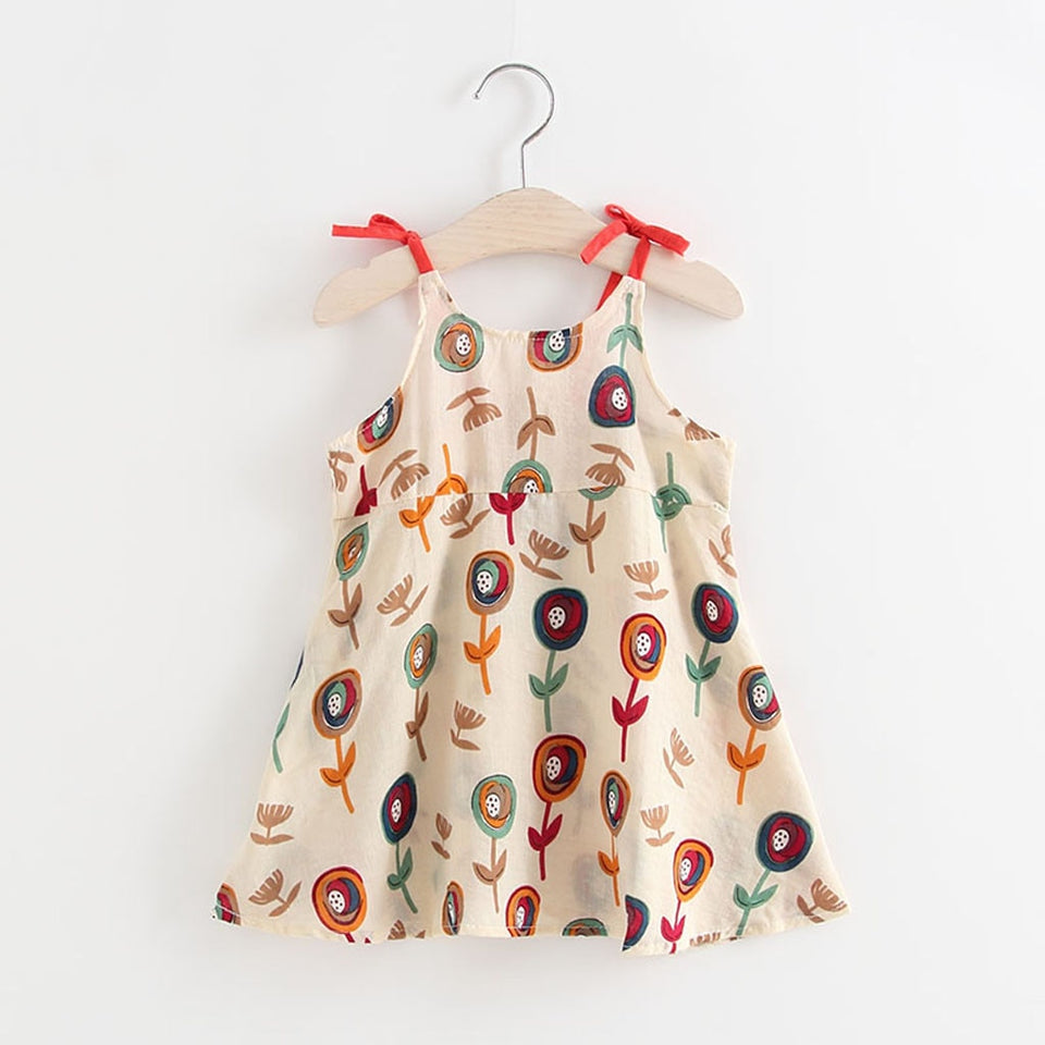 Floral Sleeveless Princess Baby Dress