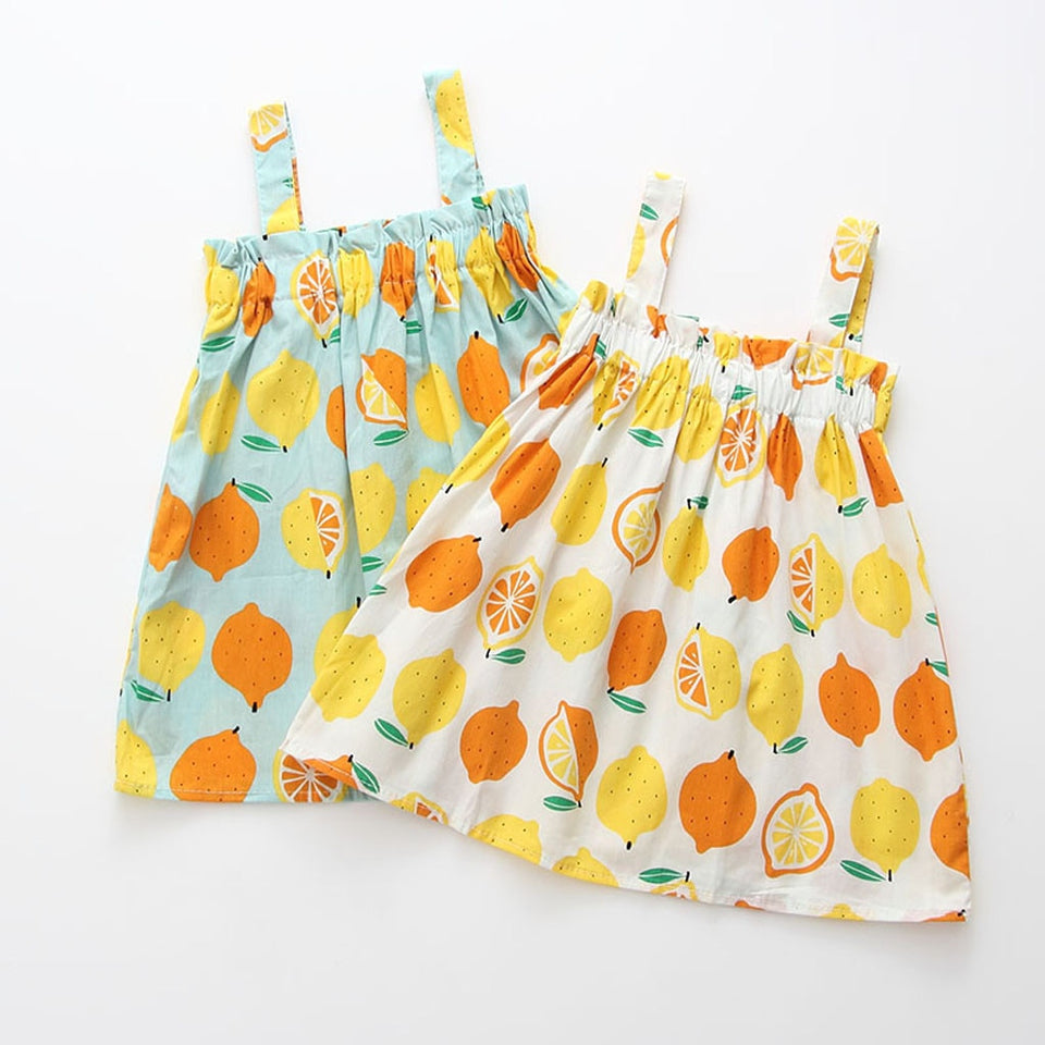 Lemon Print Baby Dress